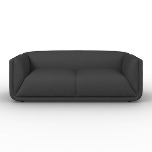 Bessagi Home, Sofa Hevi Samt Dunkelgrau Holz, Textil Dunkelgrau 