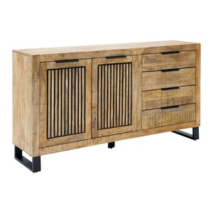 Zandiara, Sideboard Everest in Naturfarben/Schwarz.