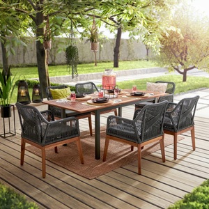 undefined, Gartentisch Kos in Akaziefarben/Grau, Gartentisch Kos in Akaziefarben/Grau