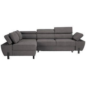 Momax, Ecksofa Molina Mini Dunkelgrau Webstoff Dunkelgrau 