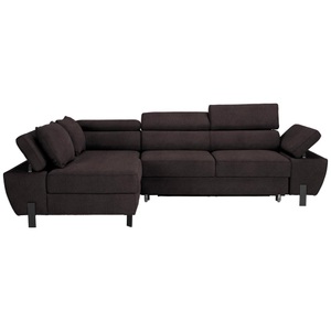 Momax, Ecksofa Molina Mini Graphitfarben Webstoff Graphitfarben 
