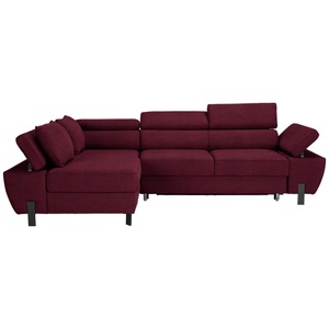 Momax, Ecksofa Molina Mini Bordeaux Webstoff Bordeaux 