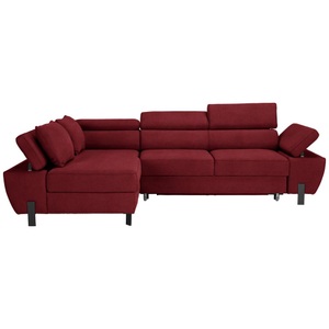 Momax, Ecksofa Molina Mini Weinrot Webstoff Weinrot 