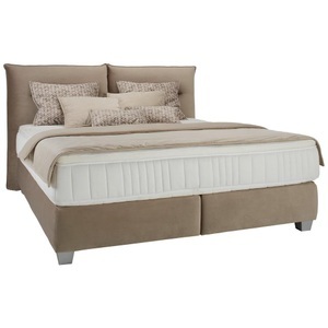 Premium Living, Boxspringbett in Beige ca. 180x200cm, Lit boxspring Fog en beige env. 180/200cm