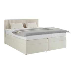 Modern Living, Boxspringbett Rossa in Beige ca. 180x200cm, Lit boxspring en beige, env. 160/200cm