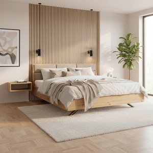 Bessagi Home, Polsterbett ''Dormio'', 180x200 cm, eichefarben/braun