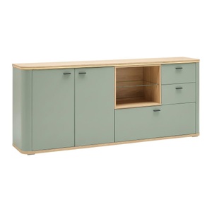 Premium Living, Sideboard Lagos Salbeigrün/eiche Artisan  210,2/87,5/42,5 cm 3 Schublade(n) 
