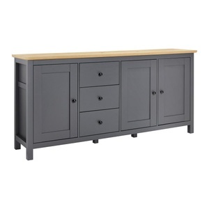 Bessagi Home, Sideboard ?Claudio? Dunkelgrau/Eiche Artisan, Sideboard ?Claudio? Dunkelgrau/Eiche Artisan