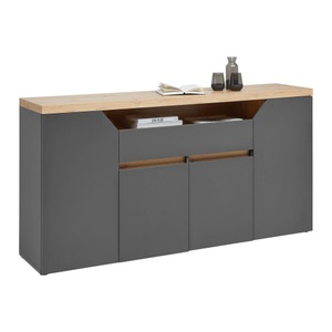 Momax, Sideboard Pepe Graphitfarben/eiche Artisan  180/90/40 cm 1 Schublade(n) 