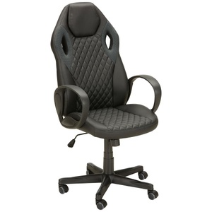 Modern Living, Chefsessel in Grau/Schwarz, Chefsessel in Grau/Schwarz