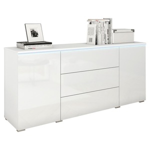 P & B, Sideboard Vera Weiss Hochglanz  150/67,9/39,5 cm 3 Schublade(n) 