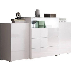 P & B, Sideboard Urbaniii Weiss Hochglanz  150/80,7/39 cm 3 Schublade(n) 