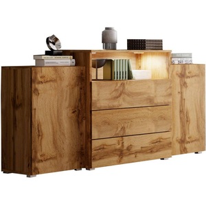P & B, Sideboard Urbaniii Eiche Wotan  150/80,7/39 cm 3 Schublade(n) 