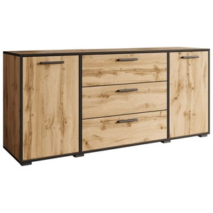 P & B, Sideboard Bogota Xl Eiche Wotan Dekor  150/68/40 cm 3 Schublade(n) 
