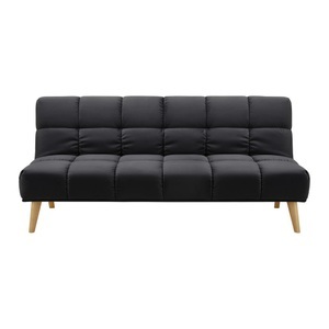 Bessagi Home, Bettsofa ALVA Schwarz Metallfuss, Bettsofa ALVA Schwarz Metallfuss