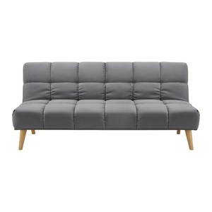 Bessagi Home, Bettsofa ALVA Dunkelgrau Holzfuss, canapé-lit Holzfuss