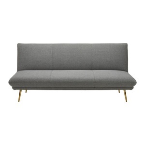Bessagi Home, Bettsofa BEN Grau Metallfuss, canapé-lit Metallfuss