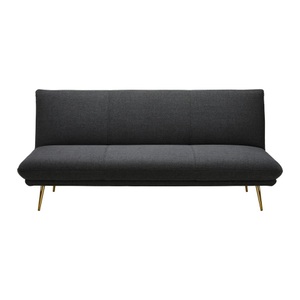 Bessagi Home, Bettsofa BEN Dunkelgrau Metallfuss, canapé-lit Metallfuss