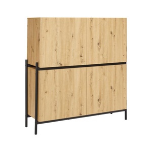 Bessagi Home, Highboard Holz 'Jasmina', Massiv, Eiche, 118/131/41.5 cm, highboard JASMINA