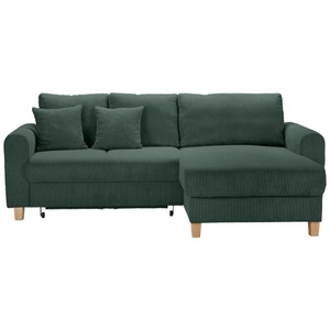 Momax, Ecksofa Lille Grün Cord Grün 