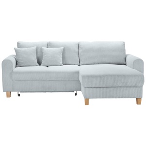 Momax, Ecksofa Lille Grau Cord Grau 