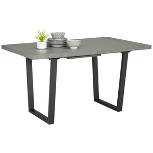 Modern Living, Ausziehtisch in Schwarz/Dunkelgrau, table à rallonge NILS