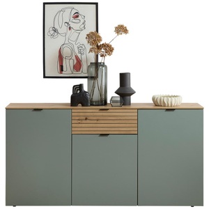 Premium Living, Sideboard Memphis Grün/eiche Artisan  180/90/45 cm 1 Schublade(n) 