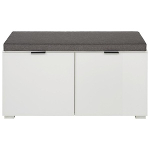Premium Living, Sitzbank in Weiss, banc de garde-robe Q-BIC