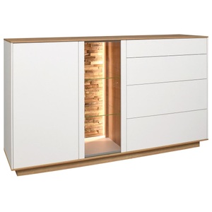 Premium Living, Sideboard Halvar Weiss/eiche Artisan  169/96/42 cm 2 Schublade(n) 