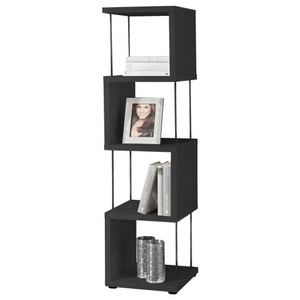 Modern Living, Standregal in Schwarz, Standregal Sticks Schwarzstahl