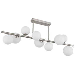 mutoni light, Deckenleuchte Riha Metall nickel matt 9xG9 LED