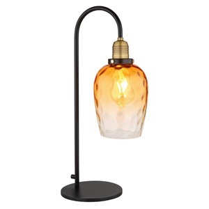 mutoni light, Tischleuchte Salvy Metall schwarz matt 1xE27, Tischleuchte Salvy Schwarz/Messing max. 60 Watt