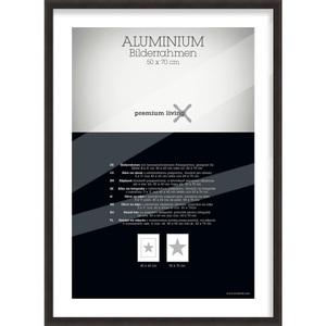 Premium Living, Bilderrahmen Quattro ca. 53x73cm, Bilderrahmen Aluminium ca. 53x73cm