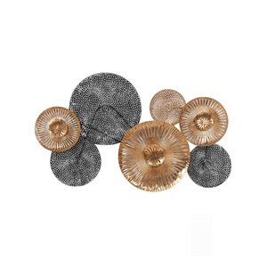Modern Living, Wanddeko Shiny in Schwarz/Goldfarben, Wanddeko Shiny in Schwarz/Goldfarben