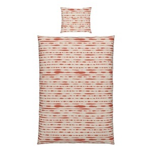 Modern Living, Bettwäsche Fine Line Wende in Apricot/Weiss ca. 160x210cm, Bettwäsche Fine Line Wende in Apricot/Weiss ca. 160x210cm