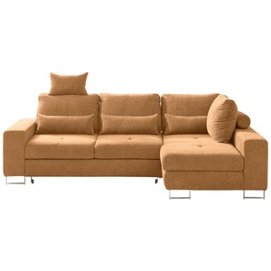 HomIn, Hom`in Ecksofa in flachgewebe orange , Asti , 260x188 cm , 000553011020