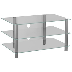 VCM, TV Möbel Sideboard Fernsehschrank Rack Fernseh Board Alu Glas Tisch Netasa TV Möbel Sideboard Fernsehschrank Rack Fernseh Board Alu Glas Tisch Netasa