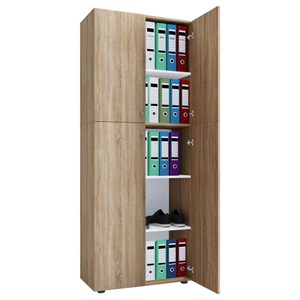 MID.YOU, MID.YOU Aktenschrank in sonoma eiche 70/182/37 cm , 'Lona' _ Holzwerkstoff , 4 Fächer , 70x182x37 cm , melaminharzbeschichtet,melaminharzbeschichtet,Nachbildung,Nachbildung , 000657007617, VCM - Holz Kleiderschrank Jugendschrank Kinderschrank Schrank Lona Drehtüren, 70 CM, Sonoma-Eiche