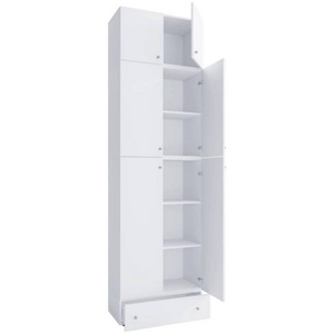 MID.YOU, MID.YOU Schuhschrank , Lona Xxl , Weiss , Holzwerkstoff , 3 Fächer , 70x240x39 cm , melaminharzbeschichtet,melaminharzbeschichtet,Nachbildung,Nachbildung , 000657007646, VCM - XXL Holz Schuhschrank Kleiderschrank Schuhe Dielenschrank Lona 5f A Schublade, 70 CM, Weiss