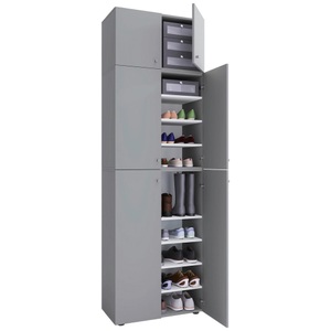 VCM, XXL Holz Schuhschrank Kleiderschrank Schrank Schuhe Dielenschrank Lona 9f A XXL Holz Schuhschrank Kleiderschrank Schrank Schuhe Dielenschrank Lona 9f A, VCM - XXL Holz Schuhschrank Kleiderschrank Schrank Schuhe Dielenschrank Lona 9f A, 70 CM, Taubengrau