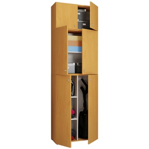 VCM, Holz Besenschrank Staubsauger Putzschrank Haushaltsschrank Drehtüren Lona A Holz Besenschrank Staubsauger Putzschrank Haushaltsschrank Drehtüren Lona A, VCM - Holz Besenschrank Staubsauger Putzschrank Haushaltsschrank Drehtüren Lona A, 70 CM, Buche