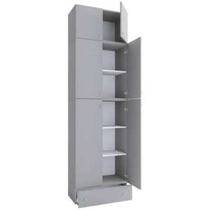 MID.YOU, MID.YOU Kleiderschrank in grau, weiss , Lona Xxl , Kunststoff , 1 Schubladen , 70x240x39 cm , melaminharzbeschichtet,Nachbildung , 000657007685, MID.YOU Kleiderschrank in grau, weiss , Lona Xxl , Kunststoff , 1 Schubladen , 70x240x39 cm , melaminharzbeschichtet,Nachbildung , 000657007685
