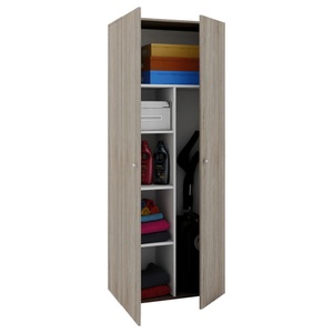 MID.YOU Mehrzweckschrank eichefarben in eichefarben , ca. 70x178x40 cm 'Vandol' _ Holzwerkstoff , 4 Fächer , 70x178x40 cm , Dekorfolie,Nachbildung , stehend , 000657007006