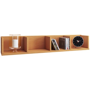 VCM, Holz Wandregal Hängeregal Wandboard Regal Honsa Holz Wandregal Hängeregal Wandboard Regal Honsa, VCM - Holzregal hängend | platzsparendes Regal Maße: H. 15 x B. 97 T. 17 cm Elegantes Aufbewahrungsregal Bücherregal Wandboard -, One Size, Camel