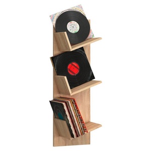 MID.YOU, MID.YOU Cd-regal , Sulda , Sonoma Eiche , Holzwerkstoff , 33x106.5x25.6 cm , melaminharzbeschichtet,Nachbildung , 000657010302, VCM - Holz Bücher Schallplatten LP Hängeregal Wandregal Wandboard Deko Regal Sulda, One Size, Sonoma-Eiche