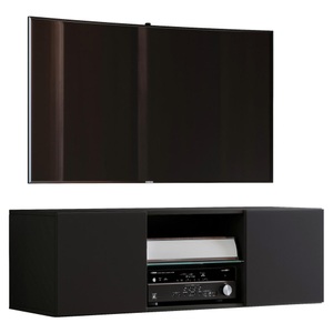 VCM, Holz TV Wandboard Hänge Lowboard Fernsehschrank hängend Wandschrank Tisch Jusa Holz TV Wandboard Hänge Lowboard Fernsehschrank hängend Wandschrank Tisch Jusa, VCM - Holz TV Wandboard Hänge Lowboard Fernsehschrank hängend Wandschrank Tisch Jusa, 115cm, Schwarz