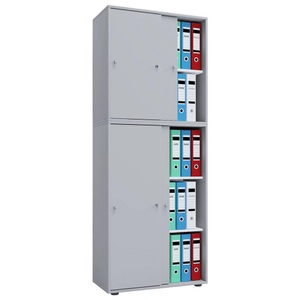MID.YOU, MID.YOU Aktenschrank in grau 70/178/38 cm , 'Lona Xxl' _ Holzwerkstoff , 4 Fächer , 70x178x38 cm , melaminharzbeschichtet,melaminharzbeschichtet,Nachbildung,Nachbildung , 000657014045, VCM - Büroschrank mit 5 Fächern | moderner Aktenschrank Schiebetüren Maße ca. B. 70 x H. 184 T. 37 cm ? Lona 5-Fach, One Size, Taubengrau