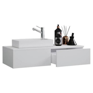 MID.YOU, MID.YOU Gästebad 85 cm , Gudas , Weiss , Holzwerkstoff , 1 Schubladen , 85 cm , melaminharzbeschichtet,glänzend,Nachbildung , hängend , 000657017201, MID.YOU Waschtischkombi 85 cm , Gudas , Weiss , Holzwerkstoff , 1 Schubladen , 85 cm , melaminharzbeschichtet,melaminharzbeschichtet,Nachbildung,Nachbildung , hängend , 000657017201