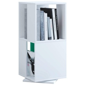 MID.YOU, MID.YOU Standregal 34/74/34 cm weiss , Stifta L , Holzwerkstoff , 34x74x34 cm , melaminharzbeschichtet,Nachbildung , 000657018801, VCM - Holz Stand Regal Büroregal Aktenregal Bücherregal drehbar Rondell Stifta L, One Size, Weiss