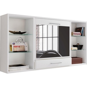 VCM, Schminktisch Wand Frisiertisch Schminkschrank Wandregal Spiegel Teala Schminktisch Wand Frisiertisch Schminkschrank Wandregal Spiegel Teala, MID.YOU Schreibtisch 115/19,7/60 cm in weiss , Teala , Metall , 19.7x60 cm , melaminharzbeschichtet,Nachbildung , 000657019005